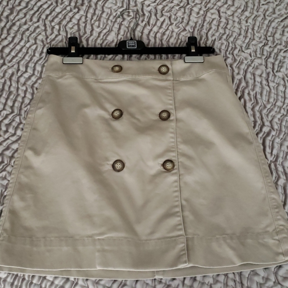 WHBM Brushed khaki skirt